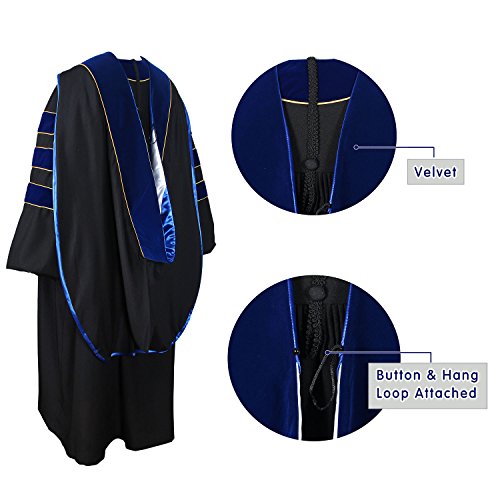 GraduationForYou Graduation Unisex Deluxe Doctoral Hood,Customized Acceptable4