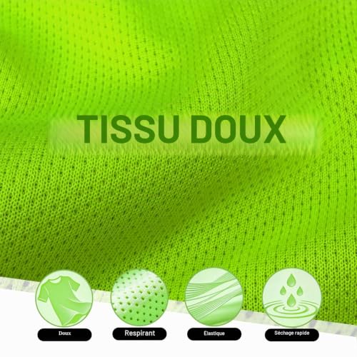 viiotu Maillot de Foot Enfant Garçons Filles, Ensemble Foot, Séchage Rapide Respirant, Shorts et T-Shirt pour École Sport Tennis Entraînement (FR/ES, Âge, 8 Ans, 9 Ans, Taille Normale, Vert) – vue 4