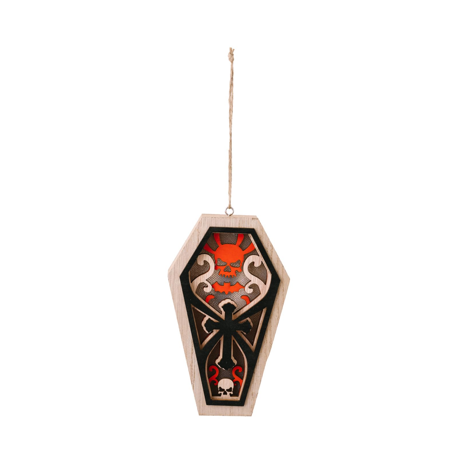 carotoe Halloween Wooden Ornaments Pumpkin Skull Pendants Halloween Party Decoration for Home Door Hanging Signs Kids Toy Wooden Ornaments