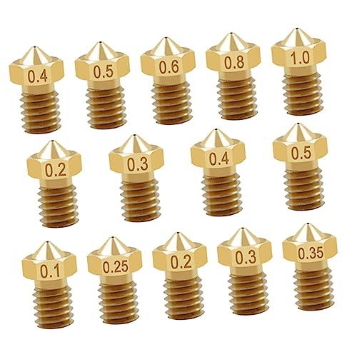 3d Printer Nozzle 14pcs Brass Extruder Head for 1.75mm 3mm