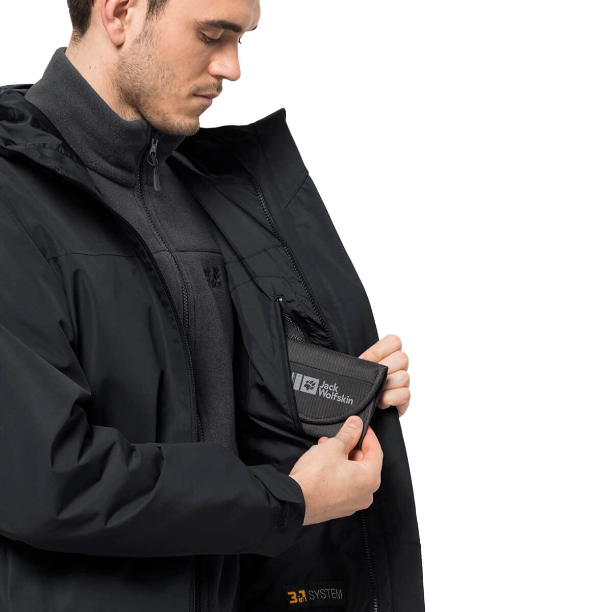 Jack Wolfskin Herren Taubenberg 3in1 Jkt M Jacket, Schwarz, XXL EU