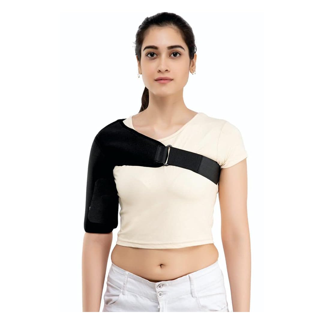 Shoulder Support Stability Brace With Pressure Pad, Light And Breathable Neoprene Support Black (Right), Sprain (B07WWGGQFB) Amazon Price History, Amazon Price Tracker