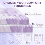 2 Inch Gel Memory Foam Mattress Topper 5 Zone Soft Pressure Relieve Mattress Pad, Breathable Bed Topper, CertiPUR-US Certified, Twin Size