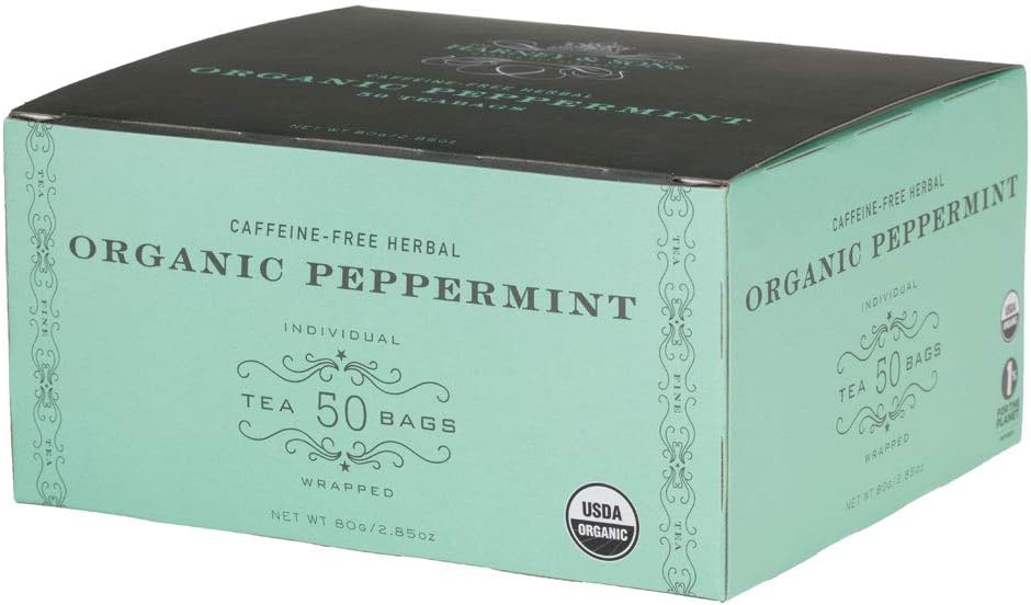 Harney & Sons Organic Peppermint Tea, 50 Tea Bags Amazon.co.uk Grocery