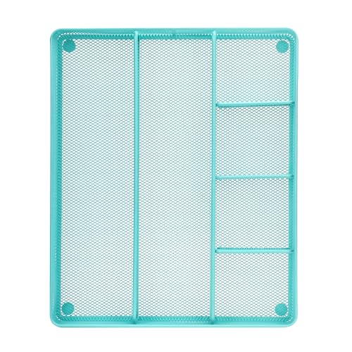 Accessoires de bureau turquoise Annova et plateau organiseur de tiroir maille
