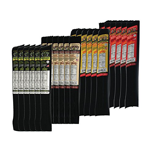 Lucky Beef Jerky Beef Stick, Mixed Flavors, 1.25 Ounce (Pack of 24)