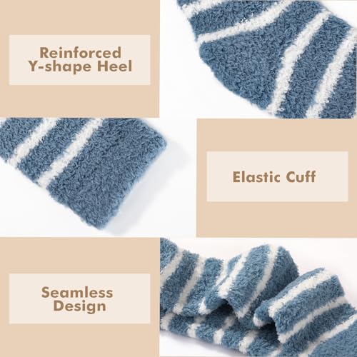 Tavaleu Womens Fuzzy Socks Fluffy Socks Women Winter Womens Cozy Warm Soft Slipper Sock Sleeping Sock for Women3