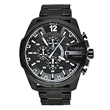 diesel mega chief dz4360 herrenuhr gold 59-mm-Gehäuse, Mineralglas, Quarzwerk, analoge Chronographenanzeige, 26-mm-Bandbreite