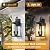 18'' Large Outdoor Light Fixture 2 Packs, Black Porch Lantern Wall Mounted, Waterproof 2-Light Exterior Lighting Fixtures with Clear Tempered Glass, Modern Sconce Outside Lights for House Patio Garage
