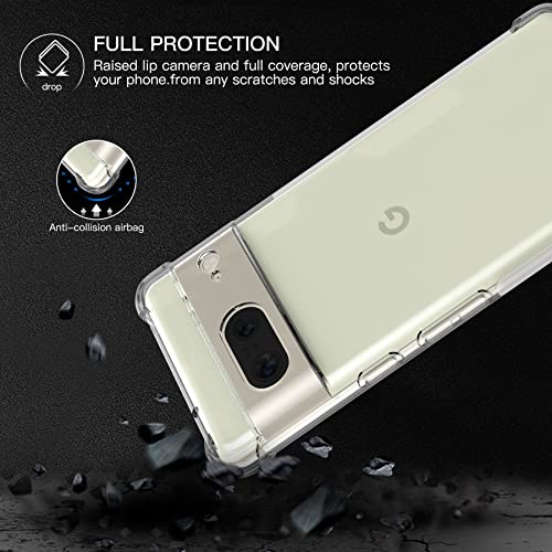 Image of for Back Case Cover Bumper Flexible Silicone Transparent Back Cover for Google Pixel 7 - Transparent