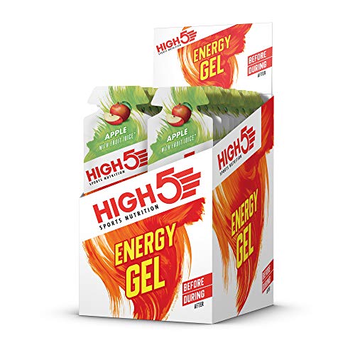 HIGH5 Gel Energético Bolsitas de Liberación Rápida con Zumo de Fruta Natural (Manzana)