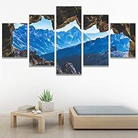 SIGNWIN 5 Panel Canvas Wall Art Rocky Views for Home Decorations Ready to Hang - 60