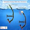 WACOOL Training Headstrap Support Dry Top Snorkel Tube Comfortable Mouthpiece One-Way Purge Valve for Pool Open Water Scuba Lap Swimming Swimmer Diving Snorkeling