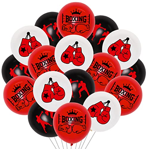 JOYMEMO 40 Stück 12 Zoll Boxen Party Latex Ballons rot schwarz weiß - Boxen Match Dekorationen, Handschuh Boxer gedruckt Ballon für Sport Thema Geburtstag Party Supplies JOYMEMO 40 Stück 12 Zoll Boxen Party Latex Ballons rot schwarz weiß - Boxen Match Dekorationen, Handschuh Boxer gedruckt Ballon für Sport Thema Geburtstag Party Supplies