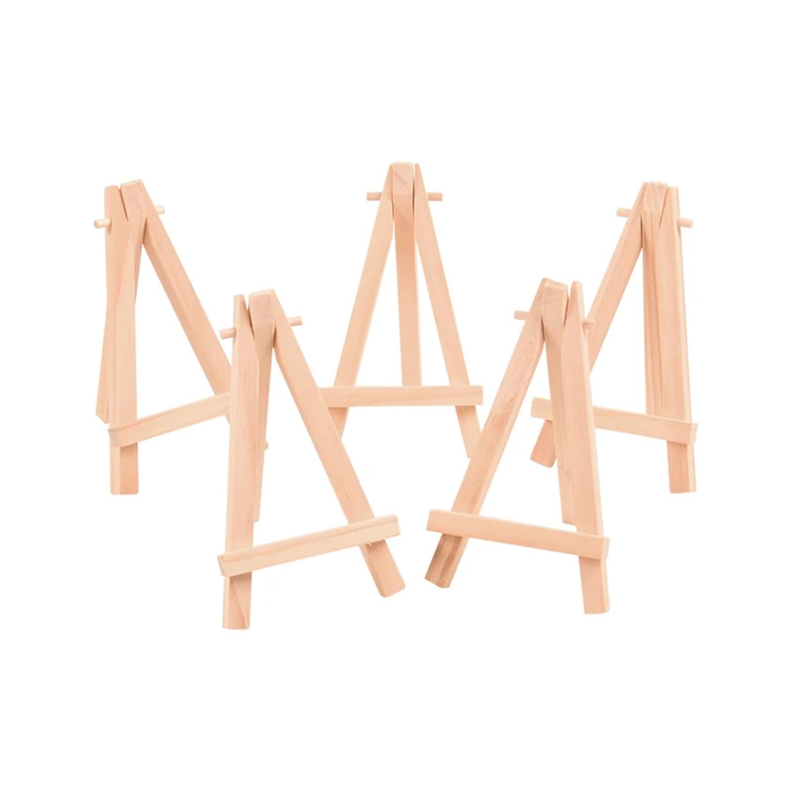 VHcgCGJ Table number holder, 5pcs Mini Wooden Easel Stands Wedding Table Place Cards Holders Display Easels for Decor