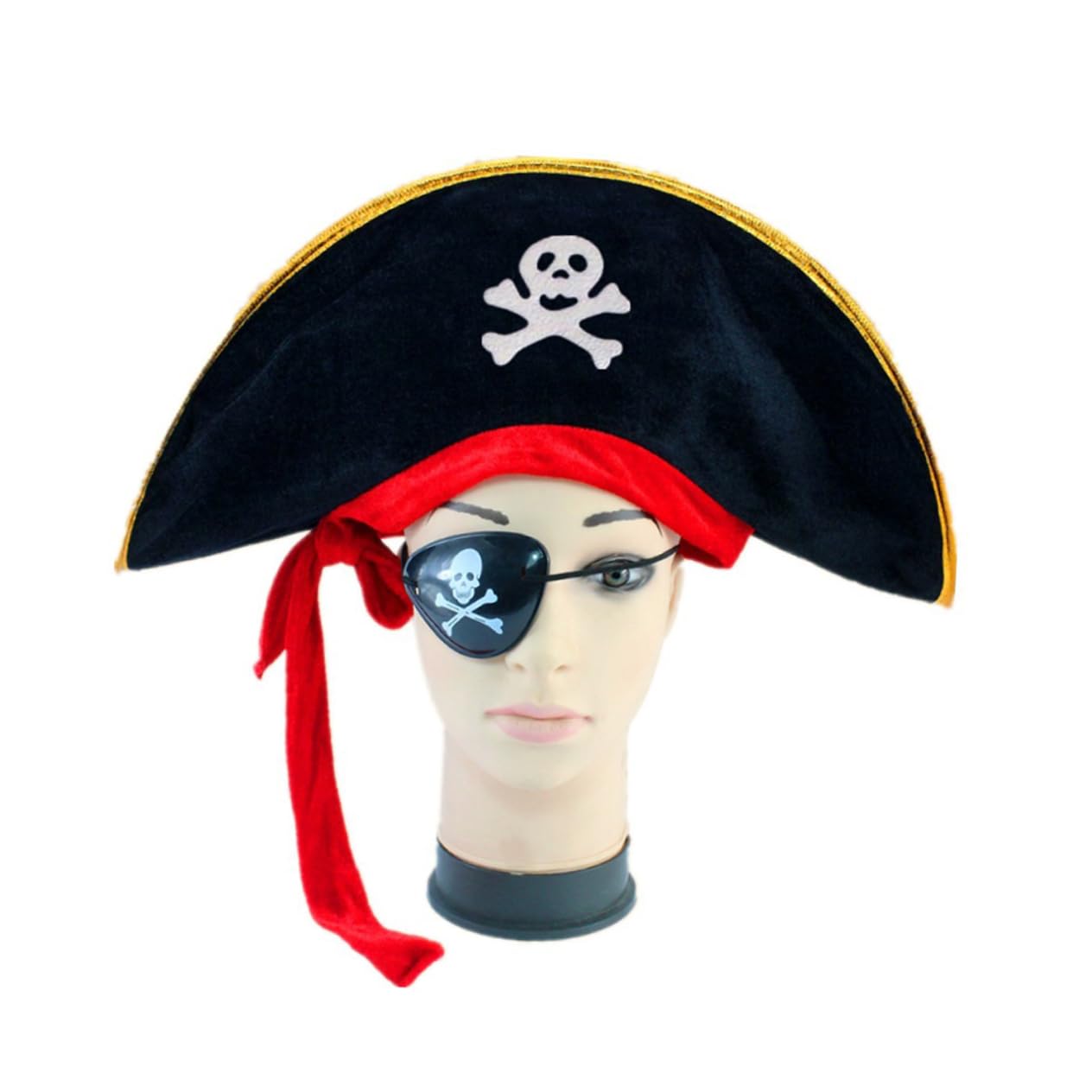 TOYANDONA 4 Sets Outfit-zubehör Piratenhut Augenklappen-set Für Cosplay-partys Und Events 2 Stück * 4
