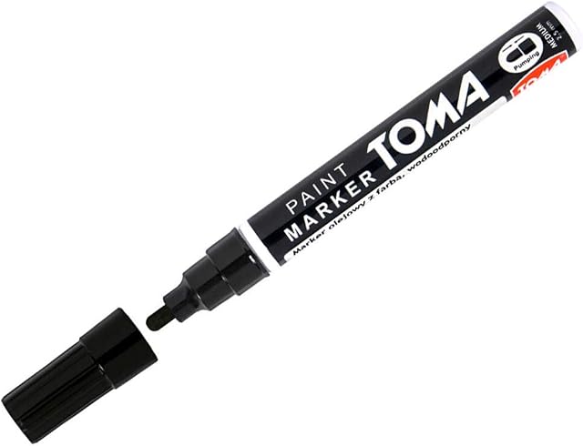 Marker Pen Universal Waterproof Permanent Oil Based Paint for Car Tyres, Arts & Crafts (Black)
