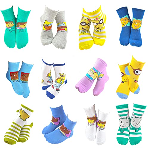 PBS Kids Arthur TV Show Fun Silly Kids' Cartoon Socks School Bus Theme Gift Box Set2