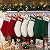 1pc christmas stocking personalized custom embroidered name family xmas stocking 18 inches large knitted hanging stocking christmas for kids  urban country home decor