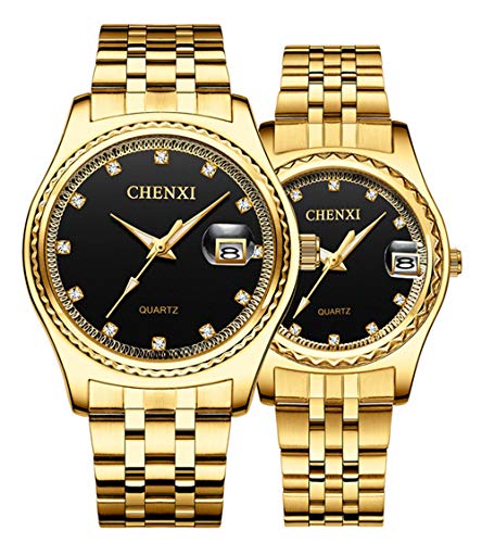Montre à quartz pour couple MASTOP acier bicolore pour vos grandes soirées
