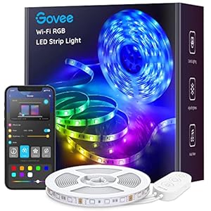 Govee Alexa LED Strip Lights 5m, Smart WiFi App Control, Works with Alexa and Google Assistant, Music Sync Mode, for…