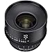 XEEN by ROKINON 35mm T1.5 Professional Cine Lens for Canon EF Mount + VideoMicro Compact On-Camera Microphone + 128GB High Speed Memory Card