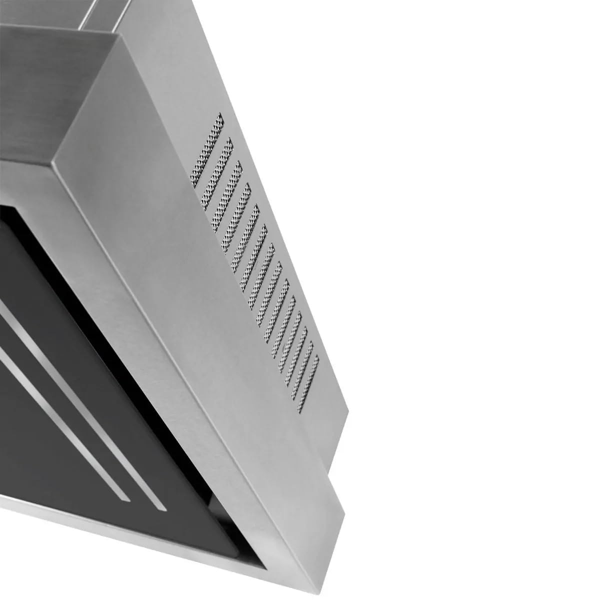 GURARI Deckenhaube GCH C 343 IS 90 BL PRIME Einbau Dunstabzugshaube 90 cm Edelstahl-Schwarzglas Umlufthaube 1000 m³/h Touch-Control Fernbedienung