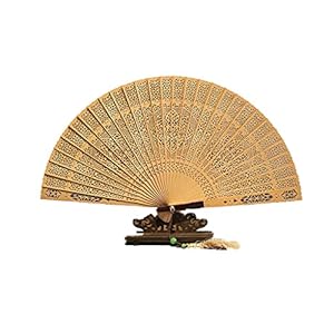 ventilator handheld Sandalwood Fan Hollow Ambachten, Klassieke Chinese stijl Sandalwood-fan, vouwventilator Retro…