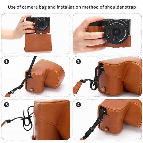 Funda para Sony ZV-E10 II en cuero PU premium miniatura 7