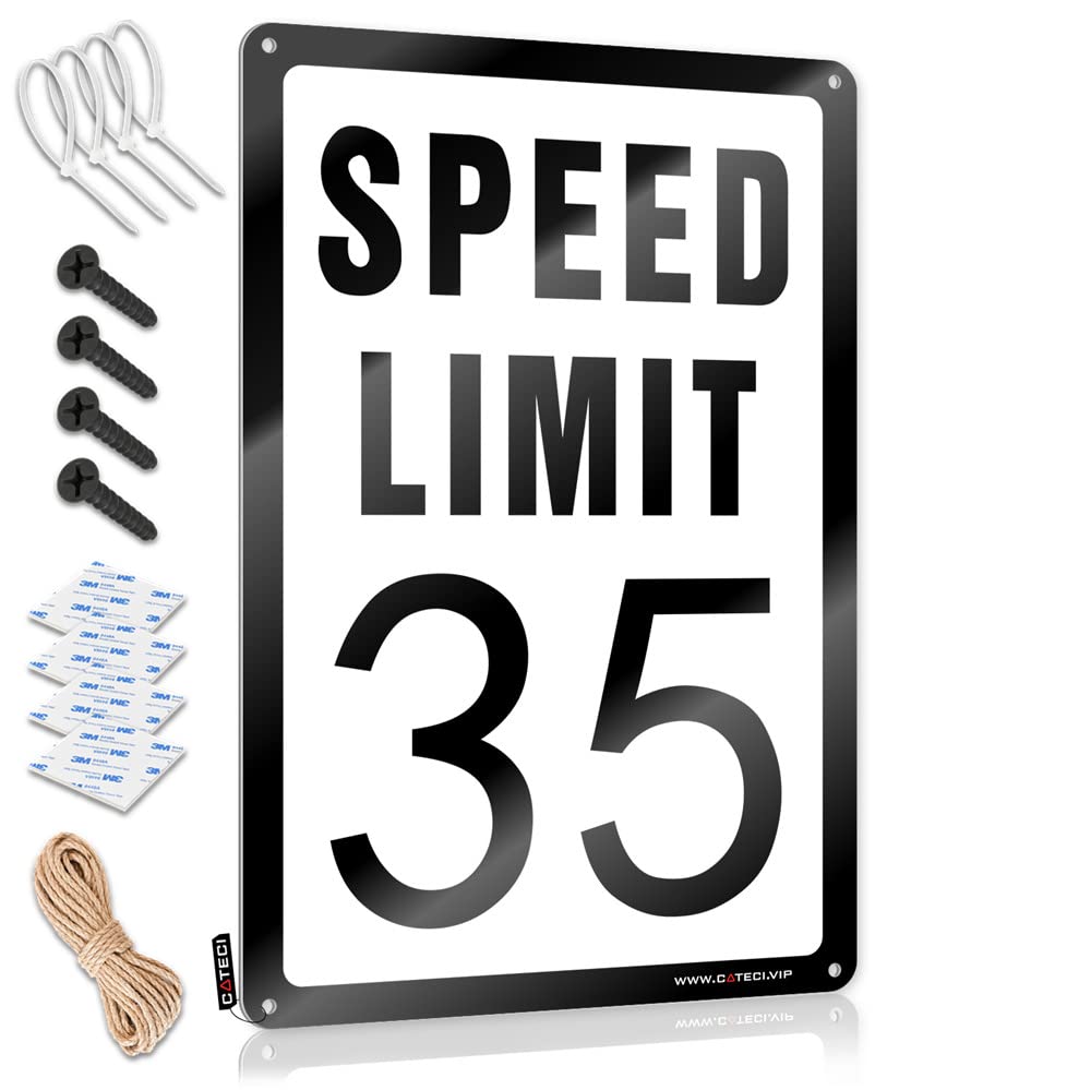 HELIOFORGE Funny Wall Decor Signs Speed Limit 35 Mph Sign Funny Saying Tin Signs Beer Decor(30X40CM)