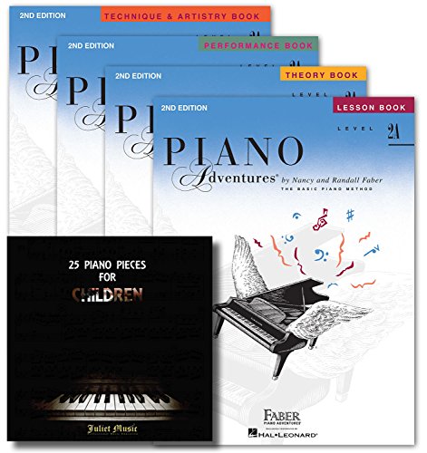 Faber Piano Adventures Level 2A Learning Library Pack Four Book Set - Lesson, Theory, Performance, and Technique & Artistry Books Sheet music