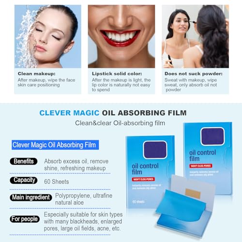 2 packs oil blotting sheets for face 120 sheets - oil absorbing blotting papers for oily skin makeup-friendly amp portable oil wipes