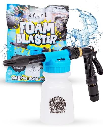 Salty Captain Foam Cannon For Hose The Ultimate Foam Blaster that Connects to Any Garden Hose Professional Car Wash Gun & Boat Wash with Concentration Adjustment Scratch-Free Cleaning for Boats