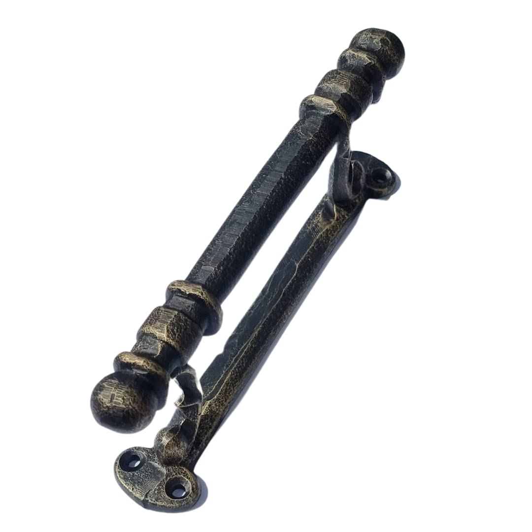 Pristine Gold 7 Inch Cast Iron Barn Door Handle (Gold)