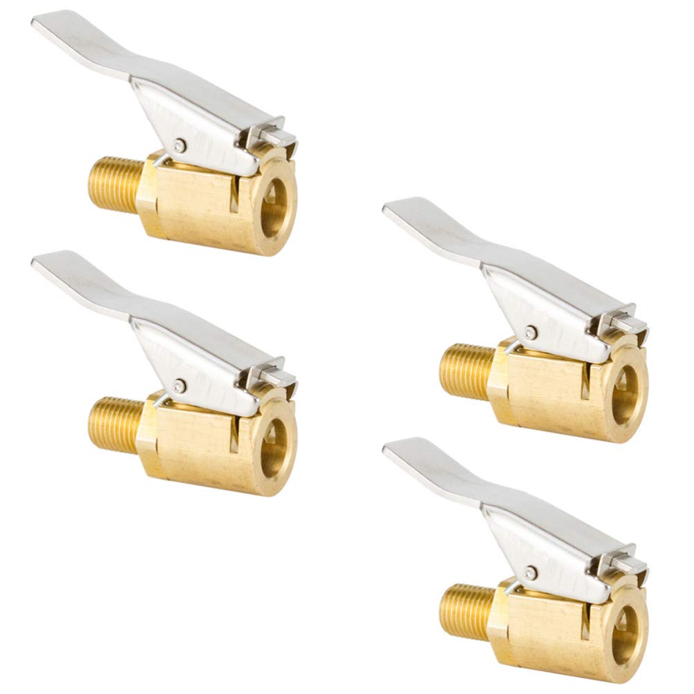 DOITOOL 4pcs Car Inflatable Chuck Tire Inflator Tire Air Chuck Tyre Valves Open End Air Chuck Air Pump Clips Thread Air Chuck Car Air Chuck Car Pump Accessories Air Pump Adapter