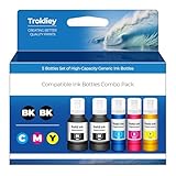 Compatible for EPT502 Ink Refill Bottles ET-2850 ET-3760 ET-3850 (5 Pack) Replacement for ET 2850 ET 3850 ET-4850 ET-2760 ET3760 2850 ET-4760 ET-3830 ET-3843 ET-2750 ET-3750 ET-4750 ET-15000 Printer
