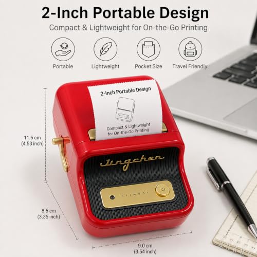 Image of B21 Wireless Thermal Label Printer, 2 Inch Bluetooth Portable Label Maker with App Control, Inkless Sticker Printer for Barcode, QR Code, Shipping, Price, Address & Organization Labels