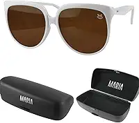 Oculos sol feminino redondo bloqueira fashion branco original tendencia + case presente luxo