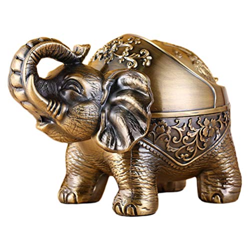 Cinzeiro de Elefante BESPORTBLE com Tampa À Prova de Vento Cinzeiro Cinza fumante Presente Elegante