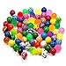KISEER 50 Pieces Assorted Colorful Bouncy Balls Bulk Mixed Pattern High Bouncing Balls for Kids Party Favors, Prizes, Birthdays Gift (28 mm)