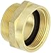 Dixon Valve FM15S15T Brass Fire Equipment, Hex Nipple, 1-1/2" NPSH Female x 1-1/2" NPT Male
