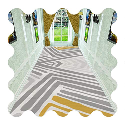 Alfombras de pasillo a medida estilo moderno gris y crema decorativa rectangular ZRUYI 2