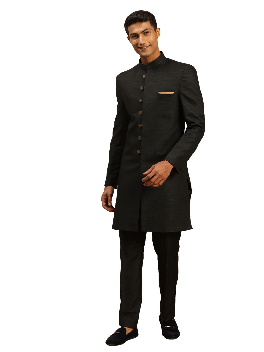 Men's Silk Blend Solid Kurta Set