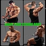 Cable Machine Attachment Set LAT Pulldown Attachments ,Cable Machine Accessories for Home Gym Weight Workout Include LAT Pulldown Bar,Double D Bar, Tricep Rope,V Bar - Image 4