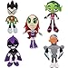 danyangshop Giocattoli di Peluche 5 Pz/Lotto Animali del Fumetto Cyborg Bestia Ragazzo Starfire Raven Silkie Giocattoli di Peluche Peluche Peluche per Ragazze Bambini
