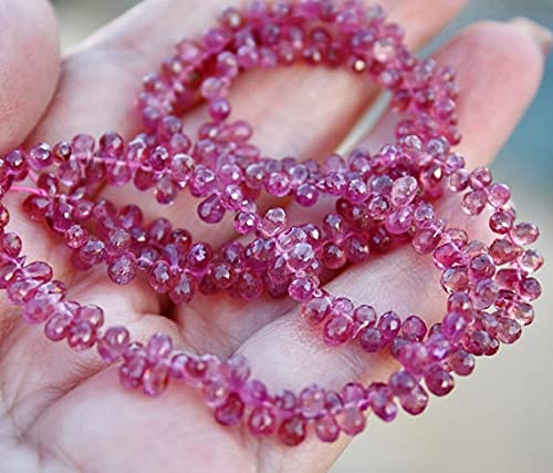 Rubellite rose tourmaline pastèque petites perles briolettes pour bijoux bohèmes