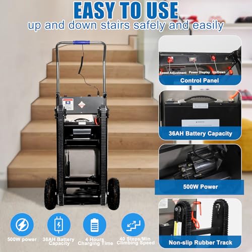 Carretilla eléctrica escaladora 661 lbs 500W motor miniatura 4