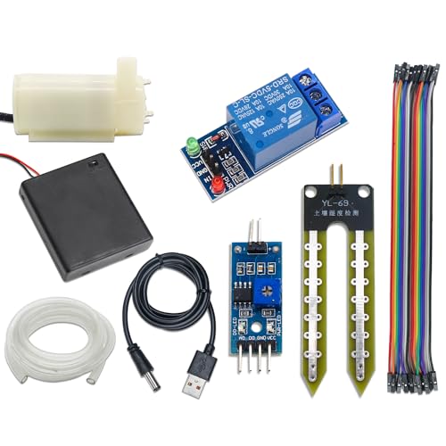 Image of Electronic Spices Combo of Soil Moisture Sensor | Water Pump for Automatic Watering System | DIY Kit Compatible with Arduino
