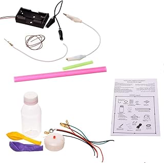 Generic Plastic Static And Current Electricity Kit Game With Balloons And Led Lamp Set Of 15 Pieces - Multi Color
