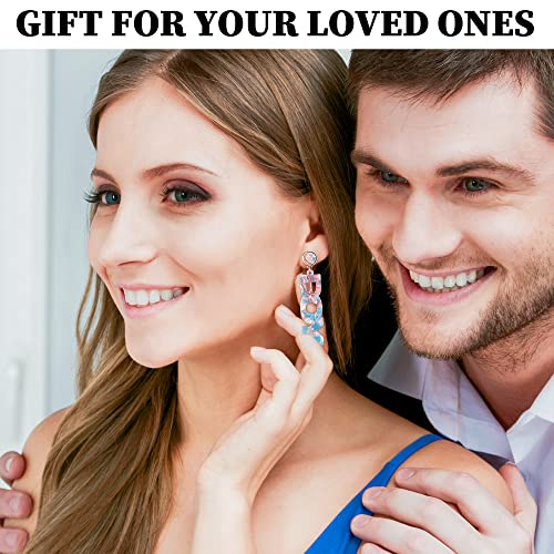 Gender Reveal BOY GIRL Sign Earrings - Beautiful Design, Blue Pink, Safe Materials, Pregnant Mother, Party – by ZouYee4